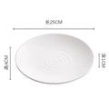 Axyaa Striped Ceramic Plates Set Mixed Usage Circular Tableware