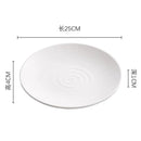 Axyaa Striped Ceramic Plates Set Mixed Usage Circular Tableware