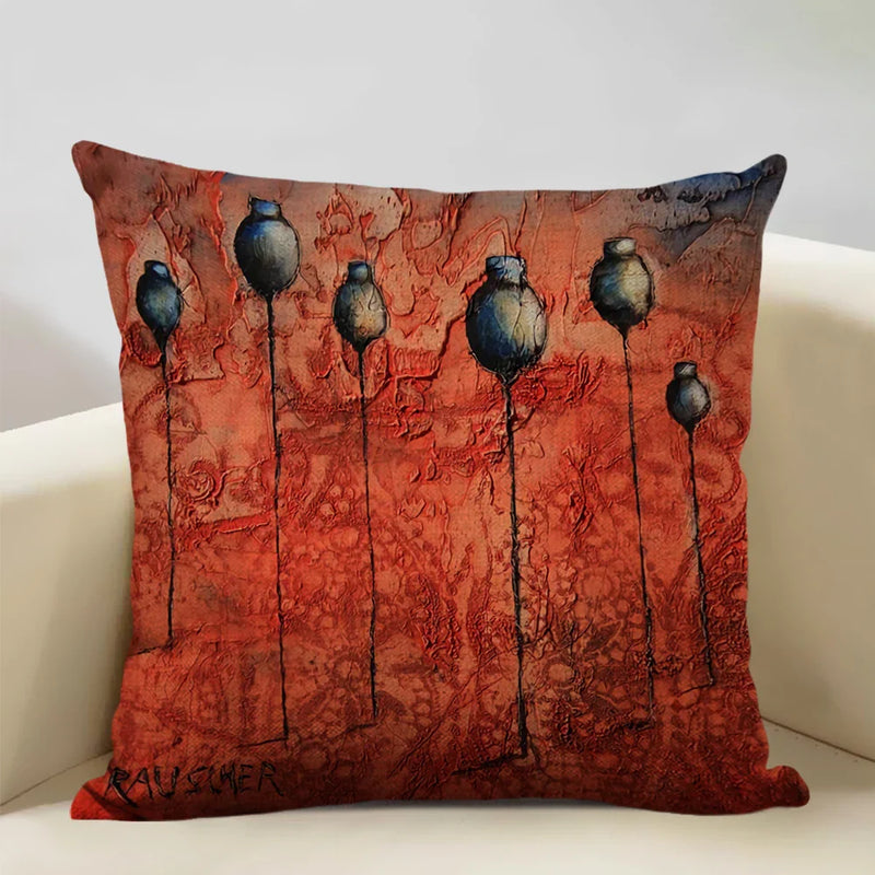 Axyaa African National Style Linen Cushion Cover 45x45cm for Sofa Decor and Artistic Home Decor