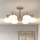Axyaa Modern Nickel LED Chandelier for Living Room & Bedroom