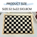 Axyaa Checkerboard Lattice Acrylic Ornament Storage Tray Decoration Base