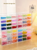 Axyaa Beads Storage Box Drawer for DIY Jewelry & Nail Art - Transparent & Handy