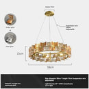 Axyaa Retro Luxury Glass Chandeliers for Dining Living Room Hotel Decor