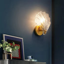 Axyaa Nordic Glass Shell Wall Lamp E14 Bedroom Living Room Corridor Light