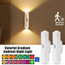 Axyaa Rechargeable Motion Sensor LED Cabinet Lamp 3 Colors Magnetic Wall Light