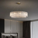 Axyaa Glass Chandelier: Luxury LED Lighting for Living Room