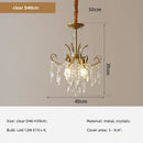Axyaa Crystal E14 LED Pendant Lights: Romantic, Luxury, Art Decor Suspended Lamp
