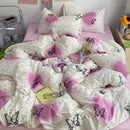 Axyaa Korean Ins Style 2024 Duvet Cover Set Twin Queen Bed Linen