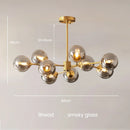 Axyaa Glass Chandelier - Modern Nordic Living Room Lighting Fixture