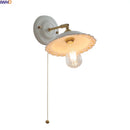 Axyaa Ceramic Brass LED Swing Arm Wall Sconce for Interior Lighting