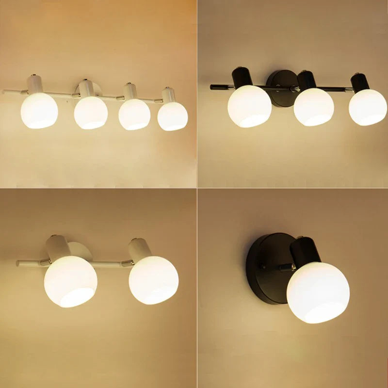 Axyaa Rotatable LED Wall Sconces: Modern Mirror Light for Living Room and Bathroom