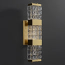 Axyaa Crystal Rectangle Wall Lamp: Modern Luxury LED Lighting for Living Room