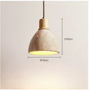 Axyaa Natural Yellow Stone Bedroom Chandelier: Retro LED Pendant Lamp for Home & Restaurant