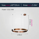 Axyaa Modern LED Chandeliers Metal Rings Pendant Lights for Home Decor