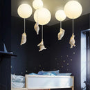 Axyaa Cute Bear LED Ceiling Chandelier for Kids Bedroom Decor