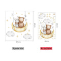Axyaa Animal Wall Stickers: Rabbit & Bear Patterns for Kids Rooms