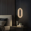 Axyaa Nordic Crystal Oval LED Chandelier for Living Room Home Decoration