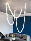 Axyaa Staircase Chandeliers: Modern LED Pendant Lamps for Living Room