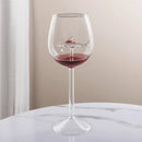 Axyaa 10oz 3D Shark Red Wine Goblet Cup in Pink, White, Blue, Grey