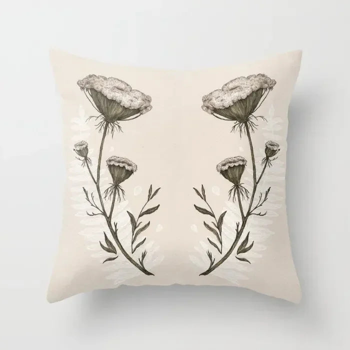 Axyaa Plant Pattern Pillowcase 45*45cm for Home Office Decor