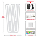 Axyaa Large Colorful Neon Light Sign with A-Z Alphabet & Free Stand