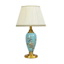 Axyaa Flower Bird Ceramic Table Lamp for Home and Hotel Decor