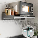 Axyaa Wall-Mounted Microwave & Spice Rack Set