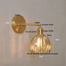 Axyaa Loft Amber Glass LED Wall Light Fixture with Vintage Knob Switch