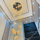 Axyaa Glass Ball LED Ceiling Chandelier for Modern Luxury Home Decor