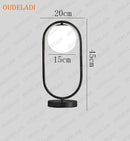 Axyaa Frosted Glass Ball Table Lamp Gold Silver Brass Black Study Bedroom Lighting