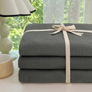 Axyaa Wrinkle Yarn Bedding Set: Duvet Cover, Pillowcase, Sheet Set for Twin King