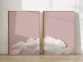Sage Green Cloud Art Canvas Print for Modern Home Decor by Axyaa