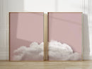 Sage Green Cloud Art Canvas Print for Modern Home Decor by Axyaa