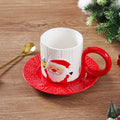 Axyaa Christmas Santa Claus Porcelain Tea Cup Set
