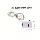 Axyaa LED Copper Wire String Lights - 10PCS 2M 20 LEDs for Room & Holiday Decoration