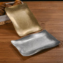 Axyaa Stainless Steel Retro Wave Plate for Dessert, Restaurant, and BBQ