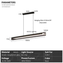 Axyaa Glass Pendant Light LED Linear Chandelier for Dining Room & Kitchen