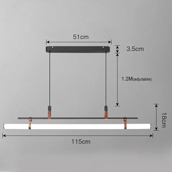 Axyaa Nordic Restaurant Pendant Light - Minimalist Luxury Strip Light