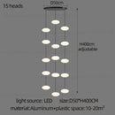 Axyaa Oval Ball Chandelier: Nordic Minimalist High-rise Staircase Lighting