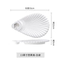 Axyaa White Ceramic Special-shaped Plate for Sushi Fruit Salad and Snacks