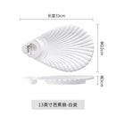 Axyaa White Ceramic Special-shaped Plate for Sushi Fruit Salad and Snacks
