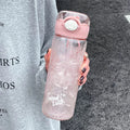 Axyaa Large Capacity Straw Water Bottle - BPA Free, Leak-proof, Portable Drinkware