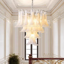 Axyaa White Pink Petal Glass Chandelier Table Lamp - Modern Artistic Lighting