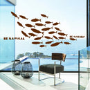 Axyaa Ocean Fish Room Wall Stickers Nursery Décor Glass Door Bathroom Decals