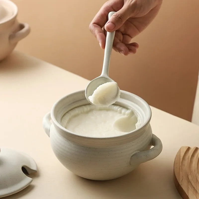Axya Ceramic Lard Jar Retro Kitchen Seasoning Bottle