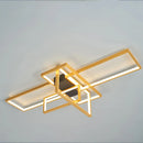 Axyaa Modern LED Chandelier for Smart Home, Gold/Black Ceiling Light