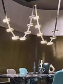 Axyaa Designer Belt Chandelier: Minimalist Nordic Modern Style for Restaurant, Living Room