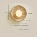 Axyaa Vintage Wabi Sabi LED Wall Lamp Yellow Travertine Pull Chain Switch