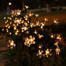 Axyaa Solar Sakura Tree Pathway Light: 8 Modes, Outdoor Flush Mount Garden Lighting