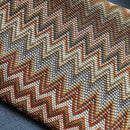 Axyaa Rust Red Boho Knit Throw Blanket with Tassel Detail